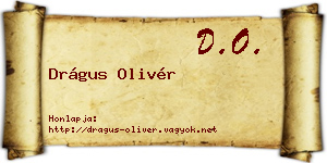 Drágus Olivér névjegykártya